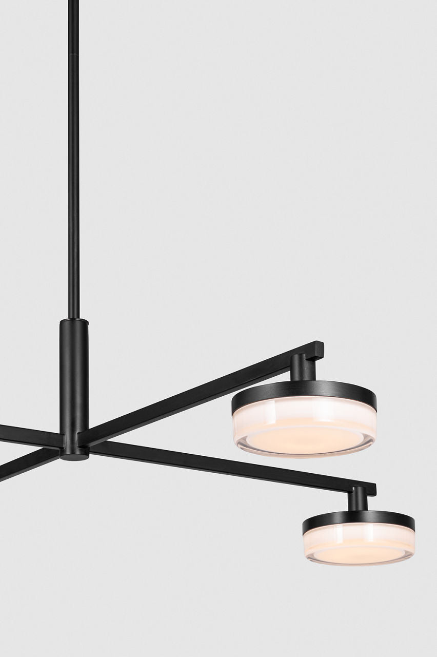 Khan Large Chandelier Aged Iron Bulbs Inc