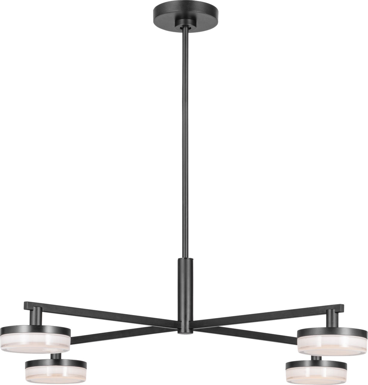Khan Large Chandelier Aged Iron Bulbs Inc