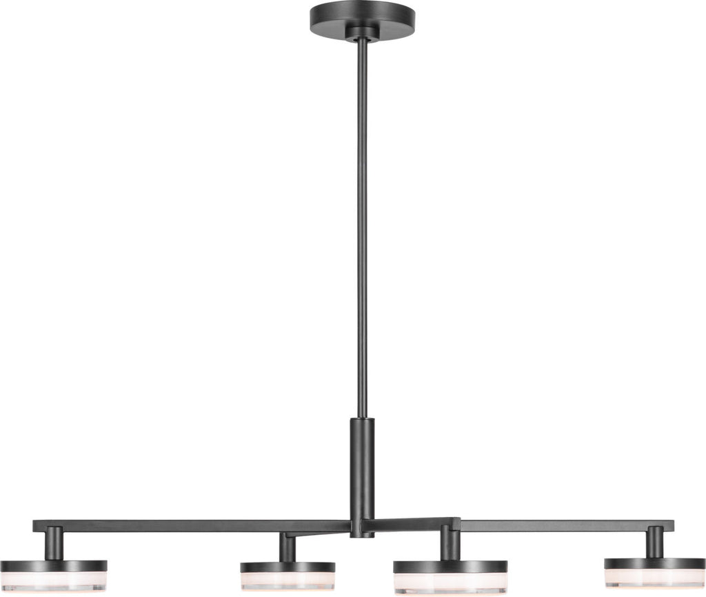 Khan Large Chandelier Aged Iron Bulbs Inc