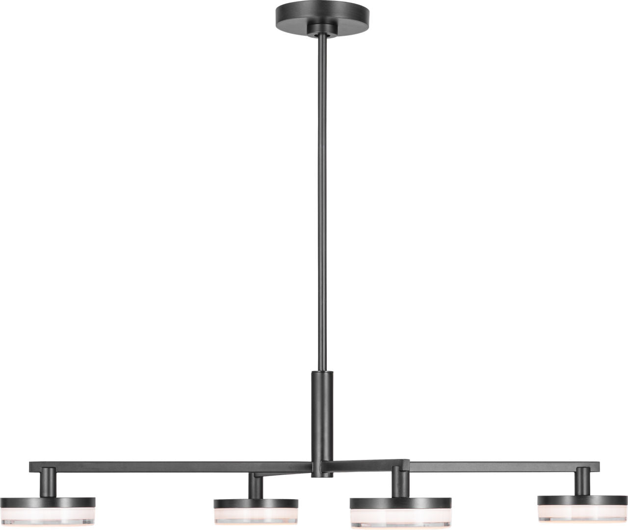 Khan Large Chandelier Aged Iron Bulbs Inc