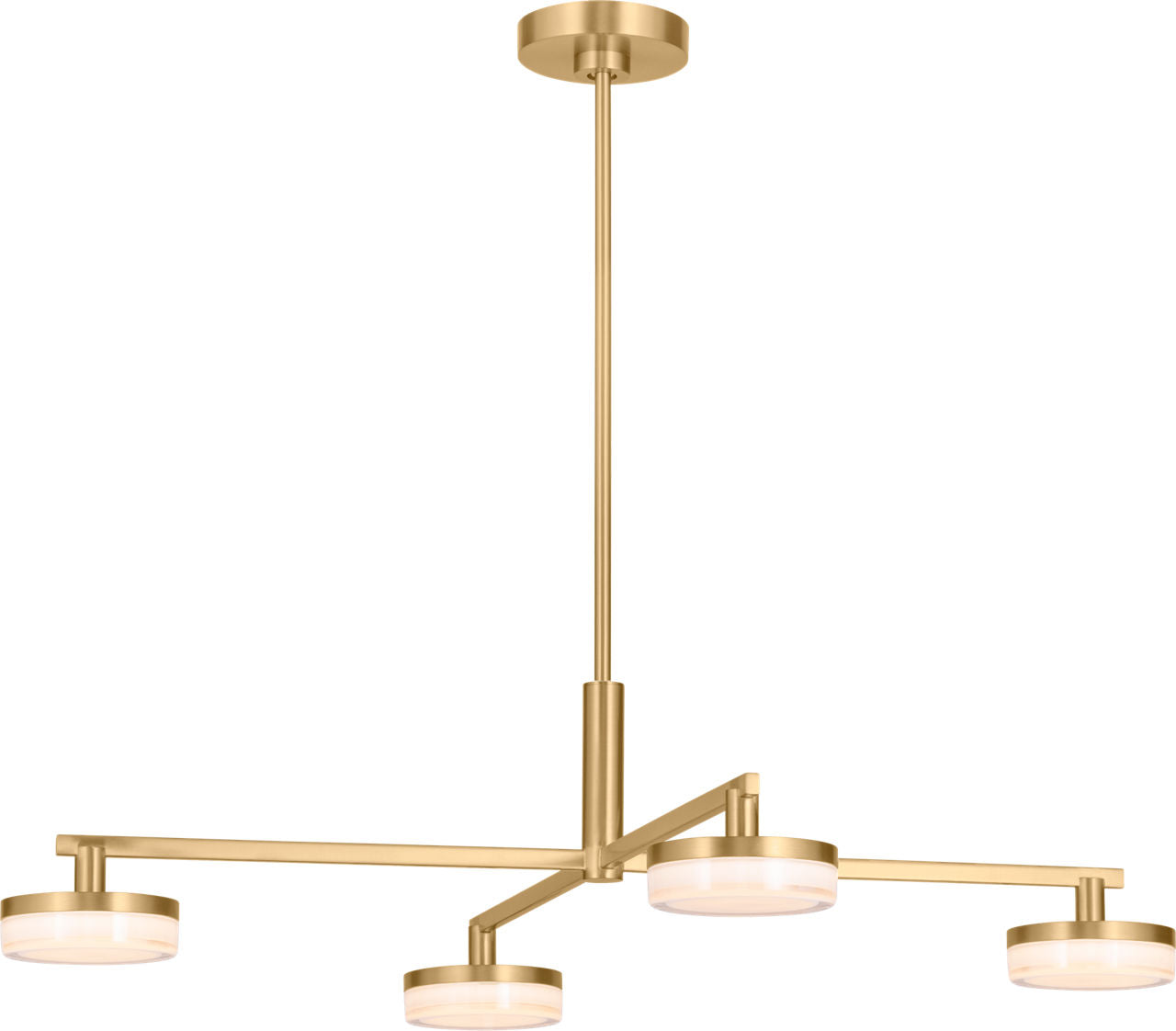 Khan Large Chandelier Burnished Brass Bulbs Inc