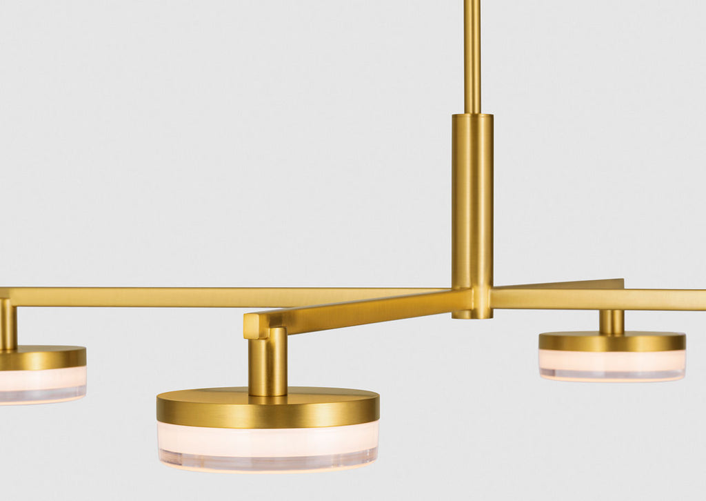Khan Large Chandelier Burnished Brass Bulbs Inc