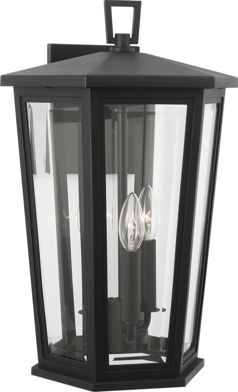 Witley Large Wall Lantern Textured Black