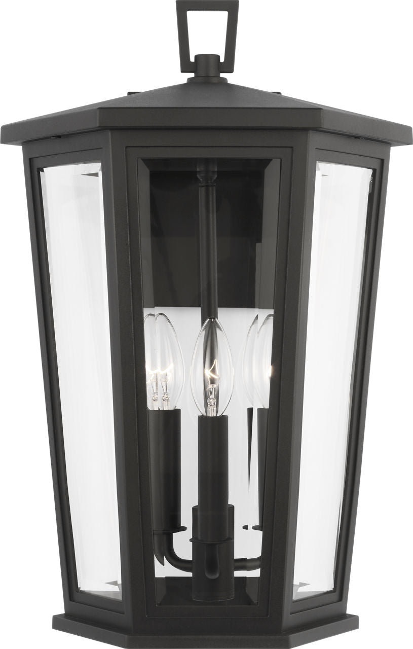 Witley Large Wall Lantern Textured Black