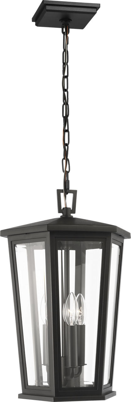Witley Large Pendant Lantern Textured Black