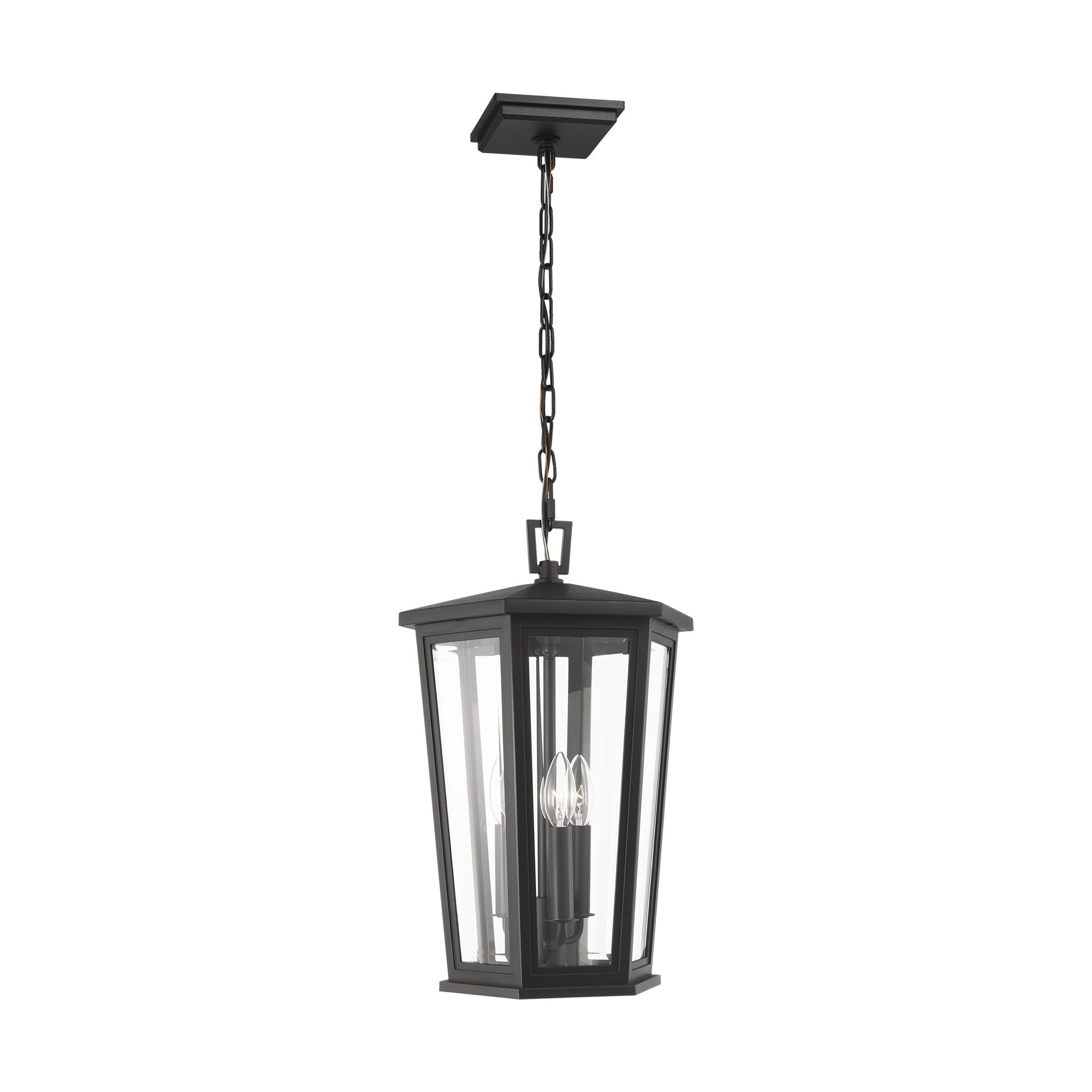 Witley Large Pendant Lantern Textured Black