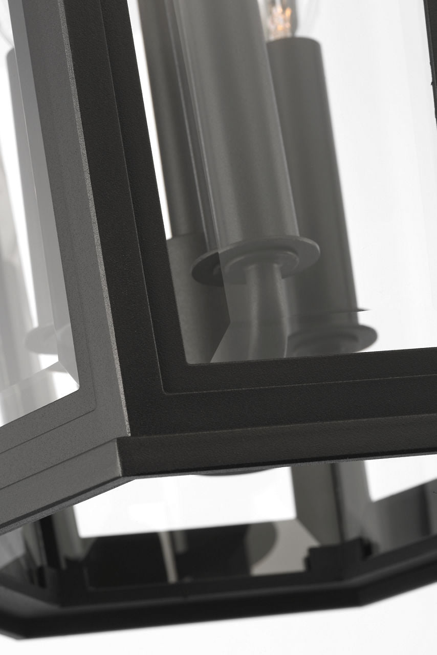 Witley Large Pendant Lantern Textured Black