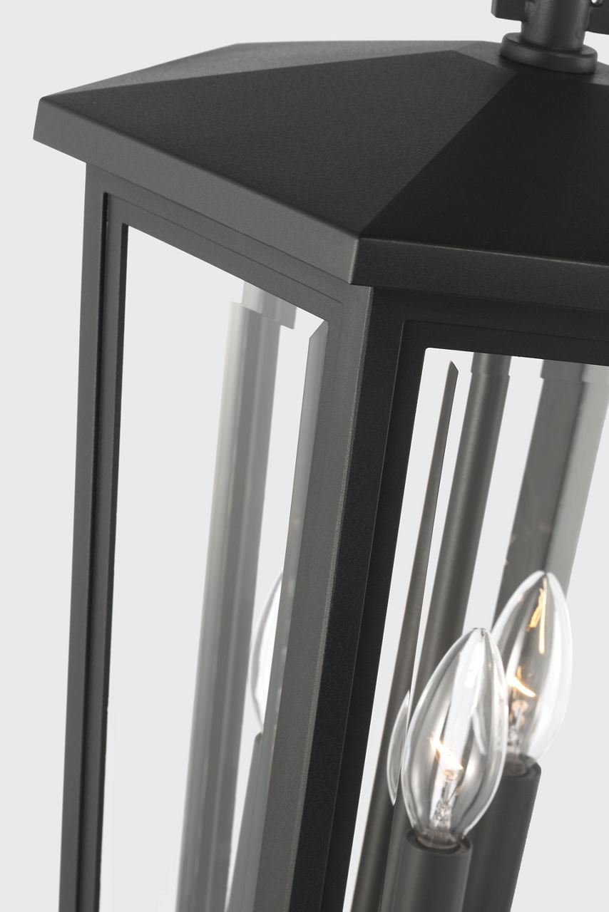 Witley Large Pendant Lantern Textured Black