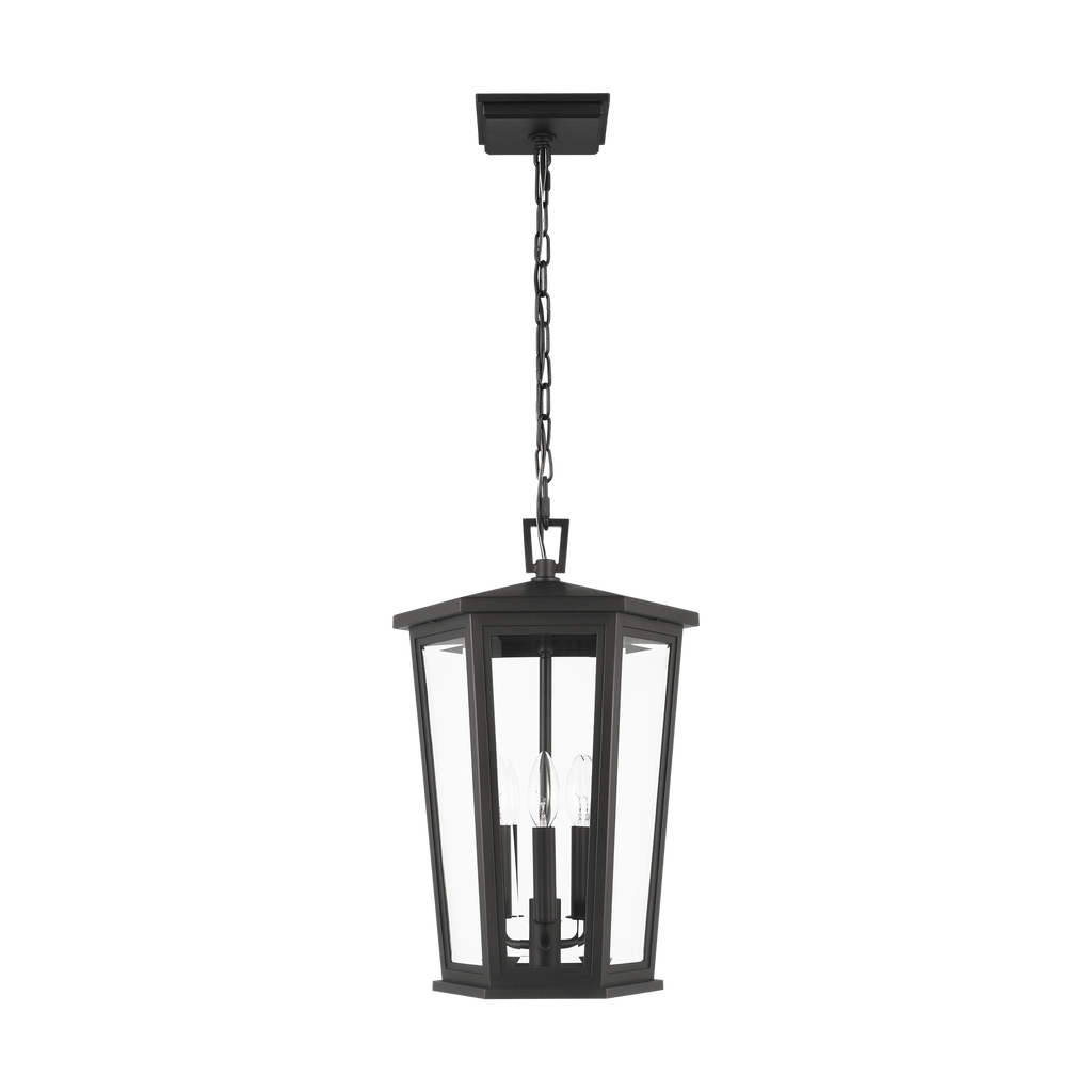 Witley Large Pendant Lantern Textured Black