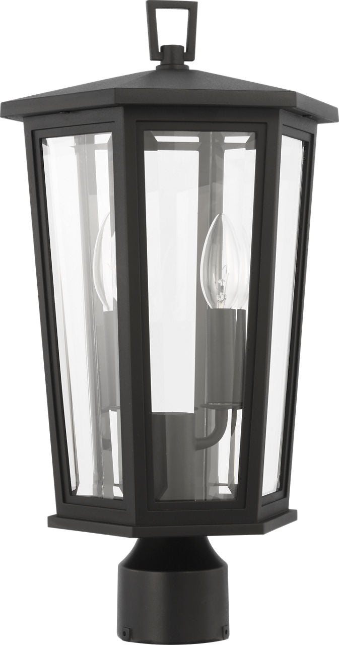 Witley Medium Post Lantern Textured Black