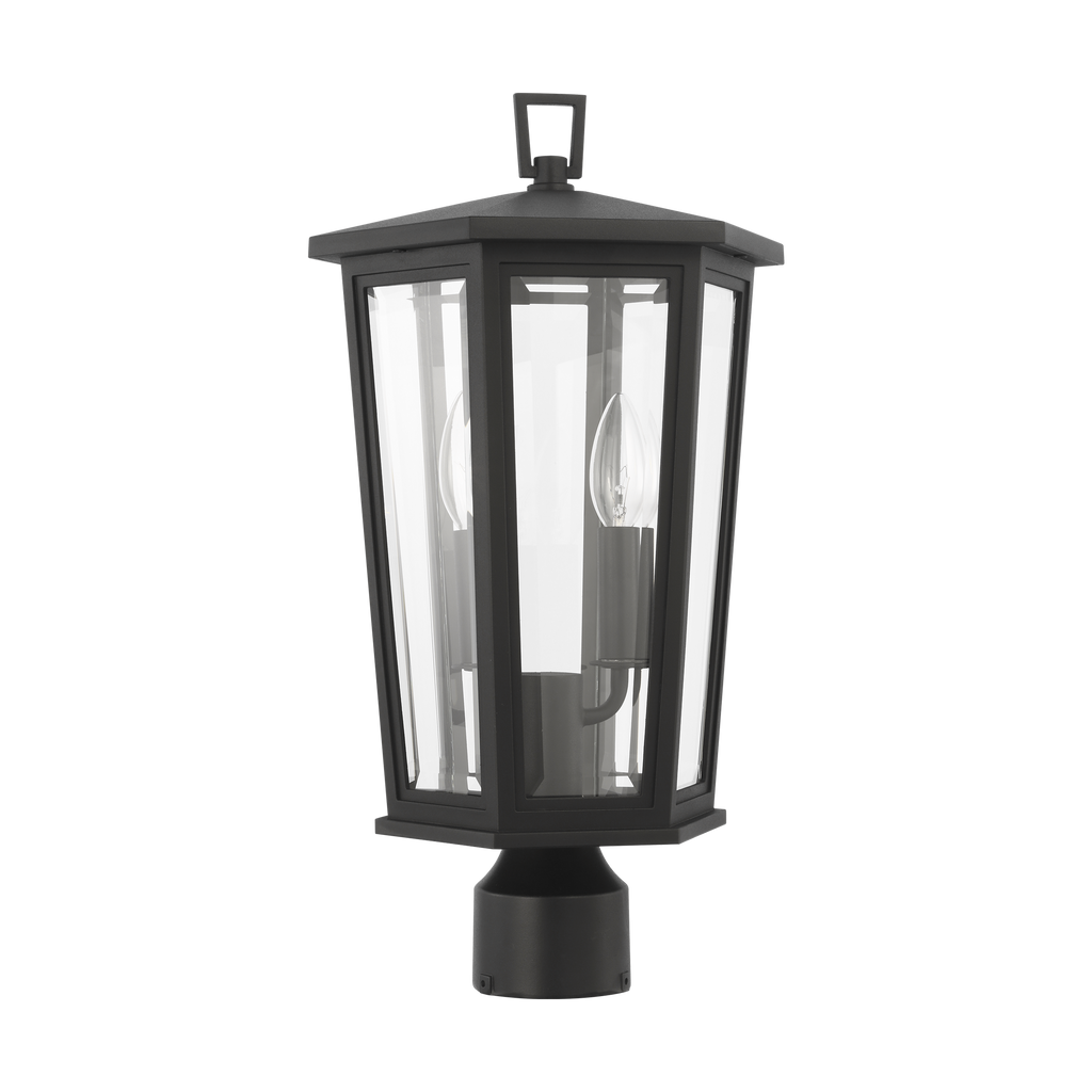 Witley Medium Post Lantern Textured Black