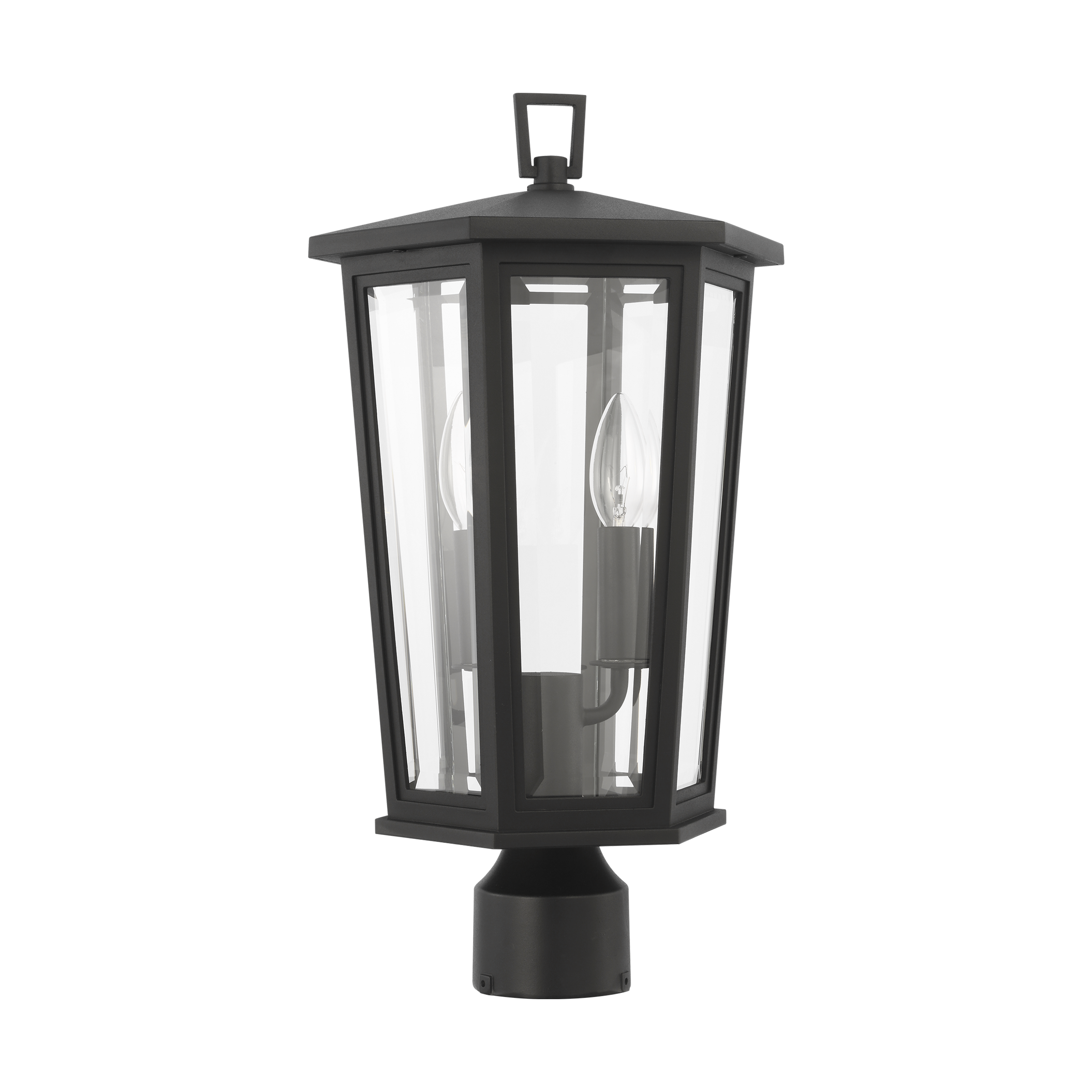 Witley Medium Post Lantern Textured Black