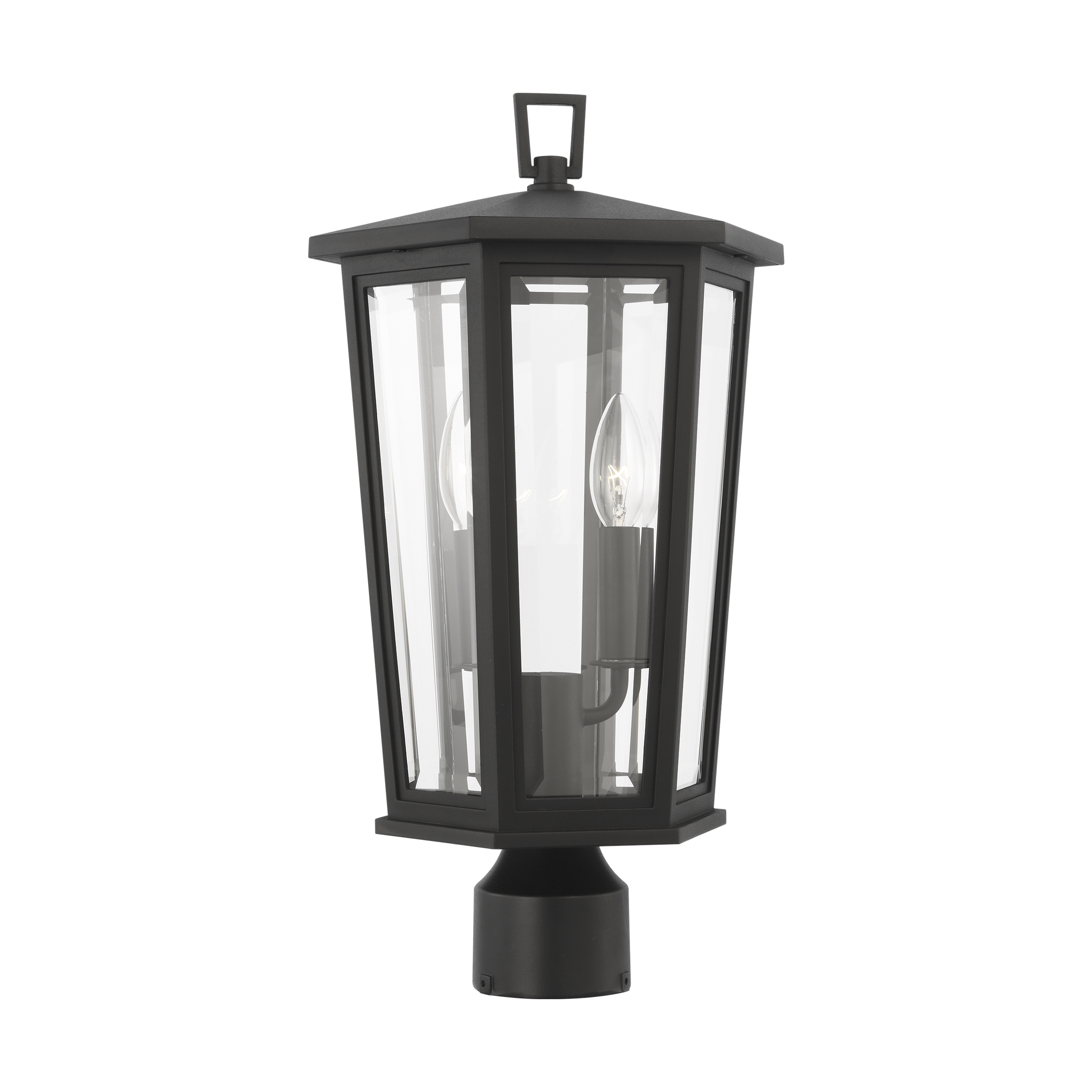 Witley Medium Post Lantern Textured Black