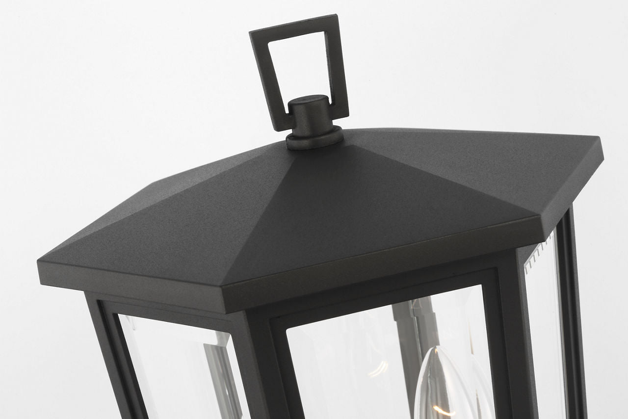 Witley Medium Post Lantern Textured Black