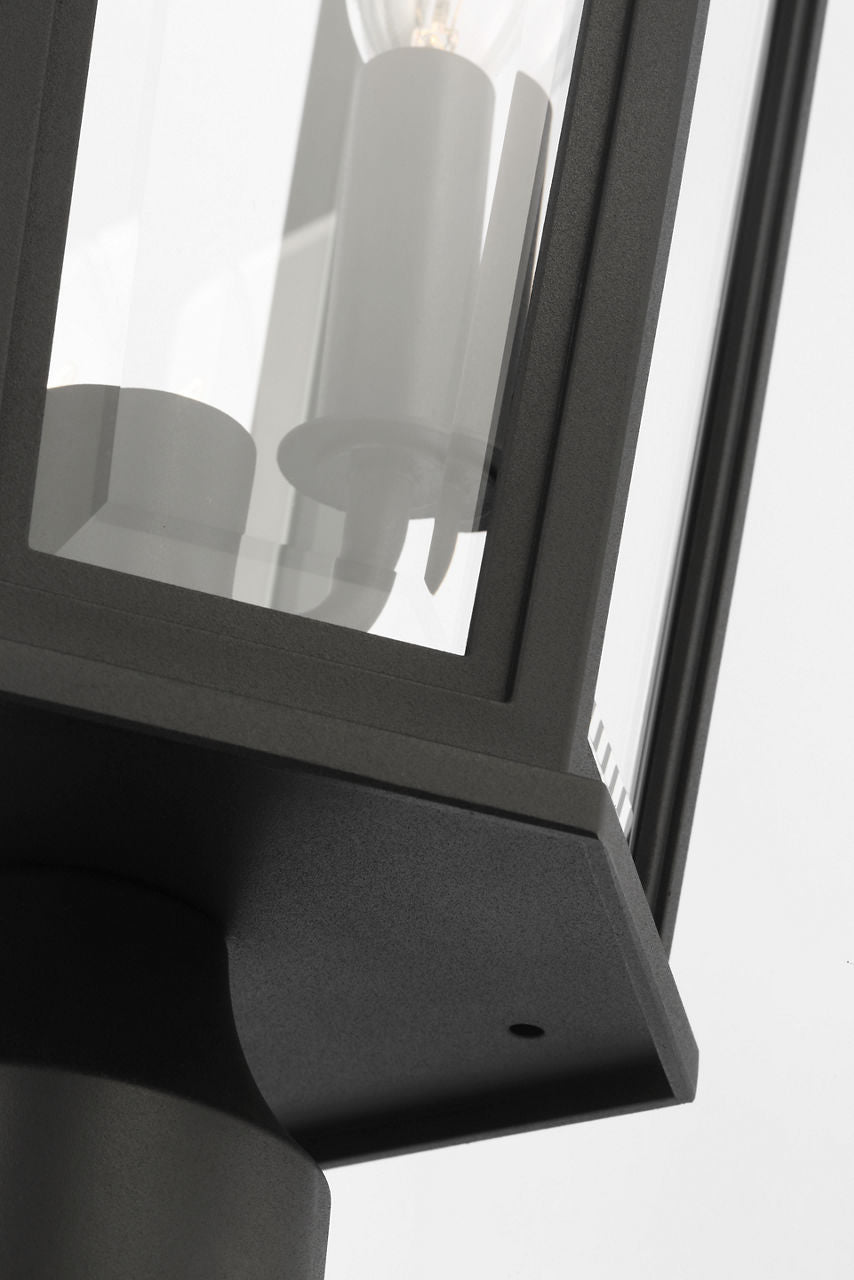 Witley Medium Post Lantern Textured Black