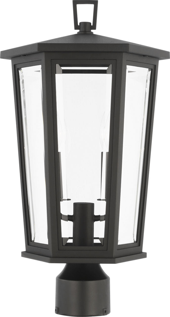 Witley Medium Post Lantern Textured Black