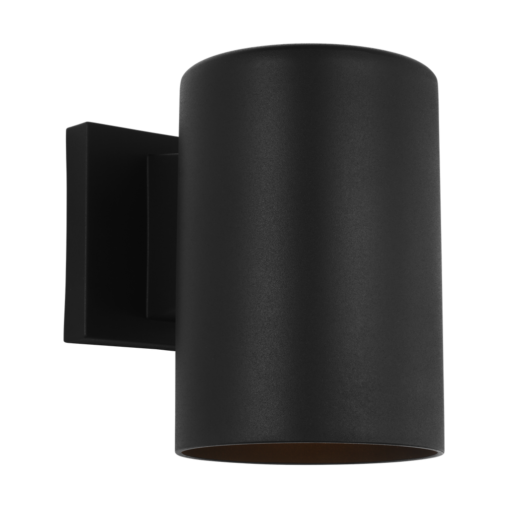 Outdoor Cylinders Small One Light Wall Lantern Textured Black