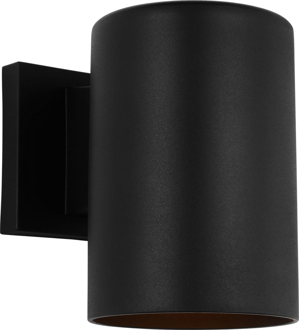Outdoor Cylinders Small One Light Wall Lantern Textured Black
