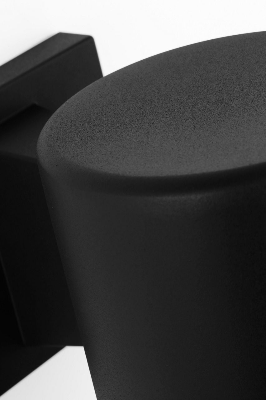 Outdoor Cylinders Small One Light Wall Lantern Textured Black