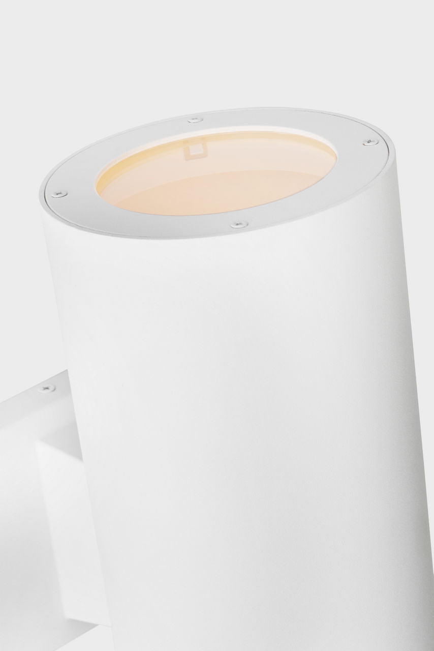 Outdoor Cylinders Medium Two Light Wall Lantern Outdoor Textured White