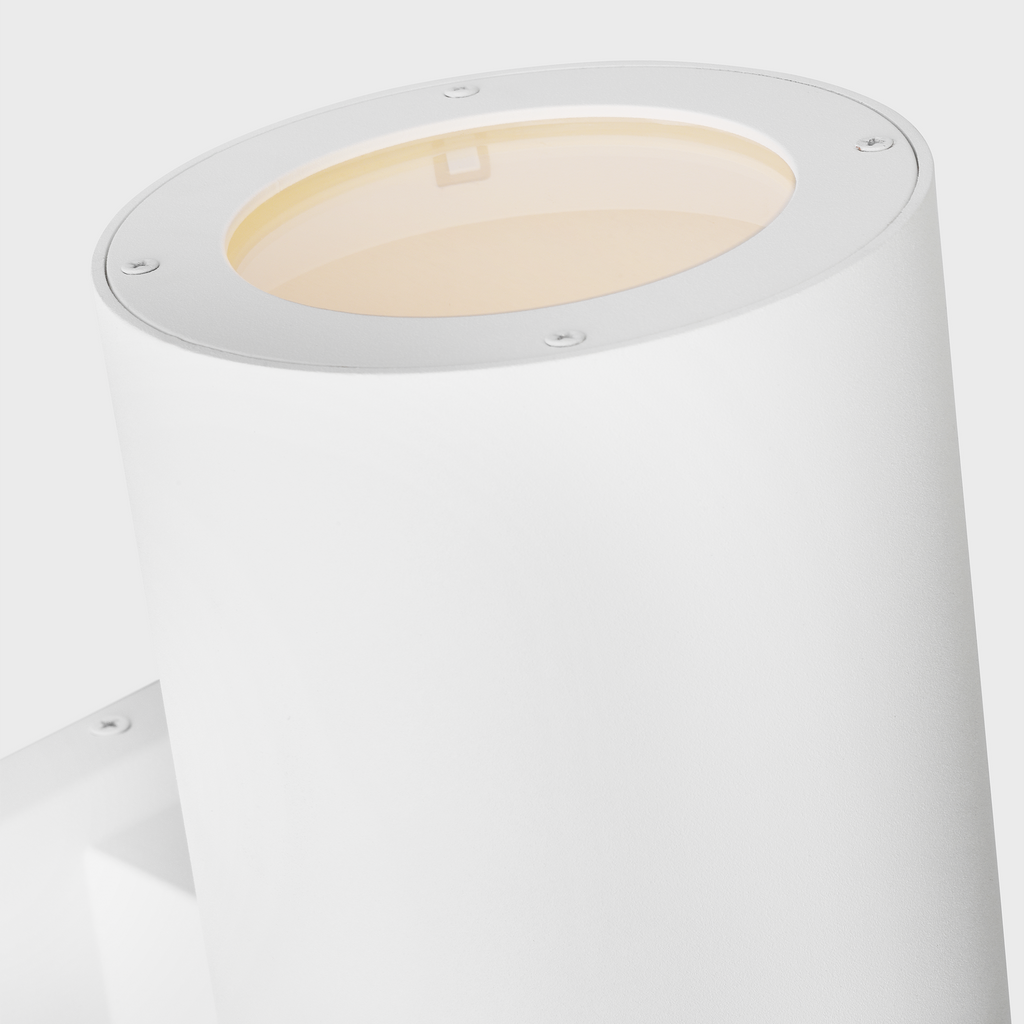 Outdoor Cylinders Medium Two Light Wall Lantern Outdoor Textured White