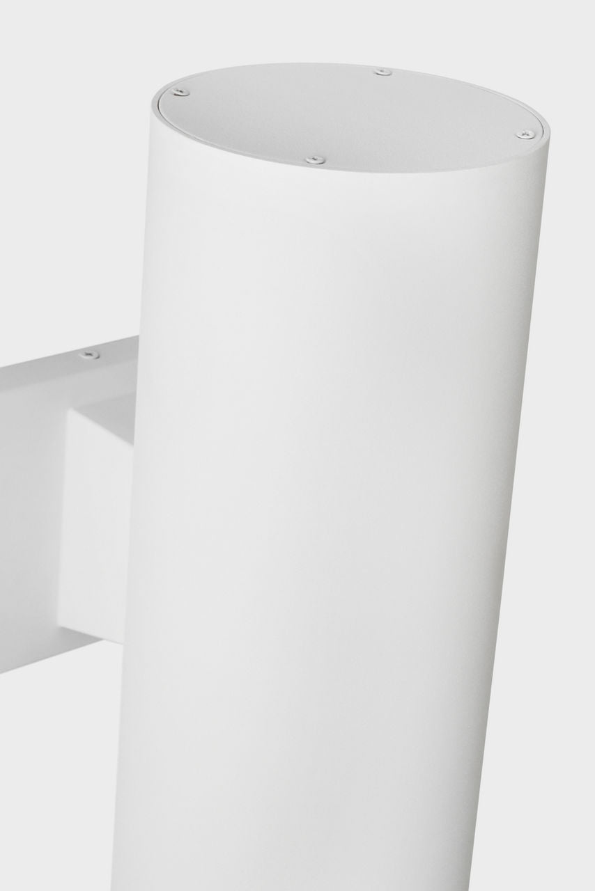 Outdoor Cylinders Medium Two Light Wall Lantern Outdoor Textured White
