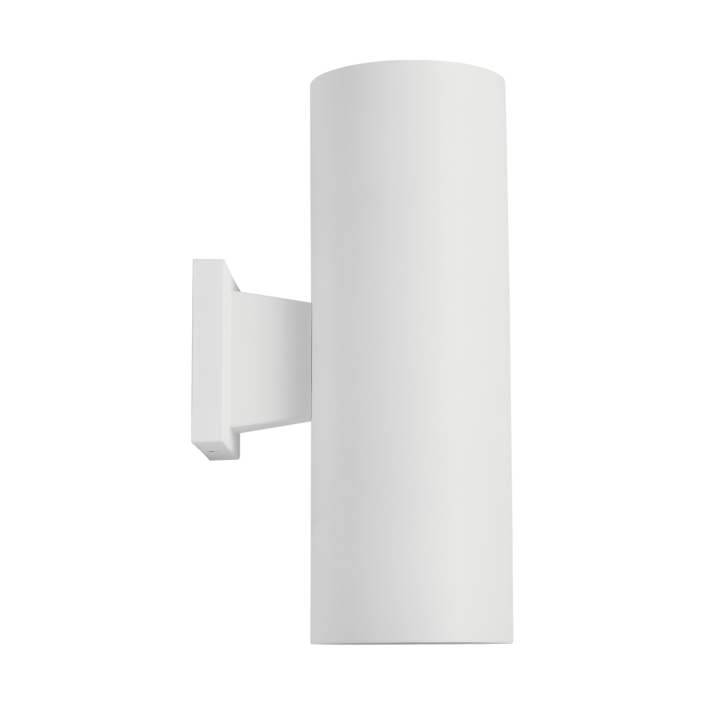 Outdoor Cylinders Medium Two Light Wall Lantern Outdoor Textured White