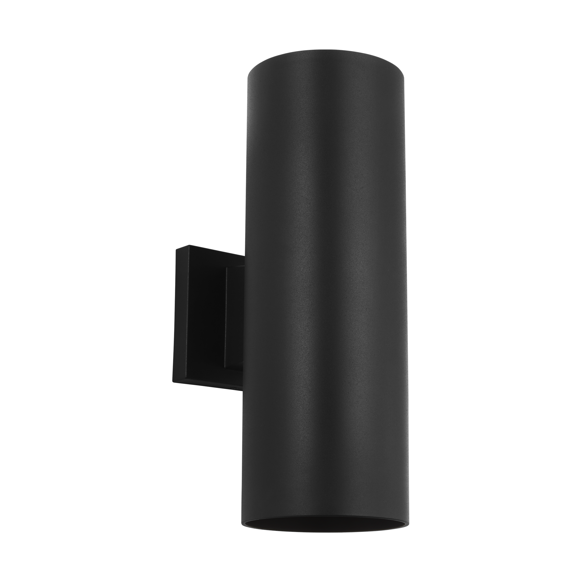 Outdoor Cylinders Medium Two Light Wall Lantern Textured Black