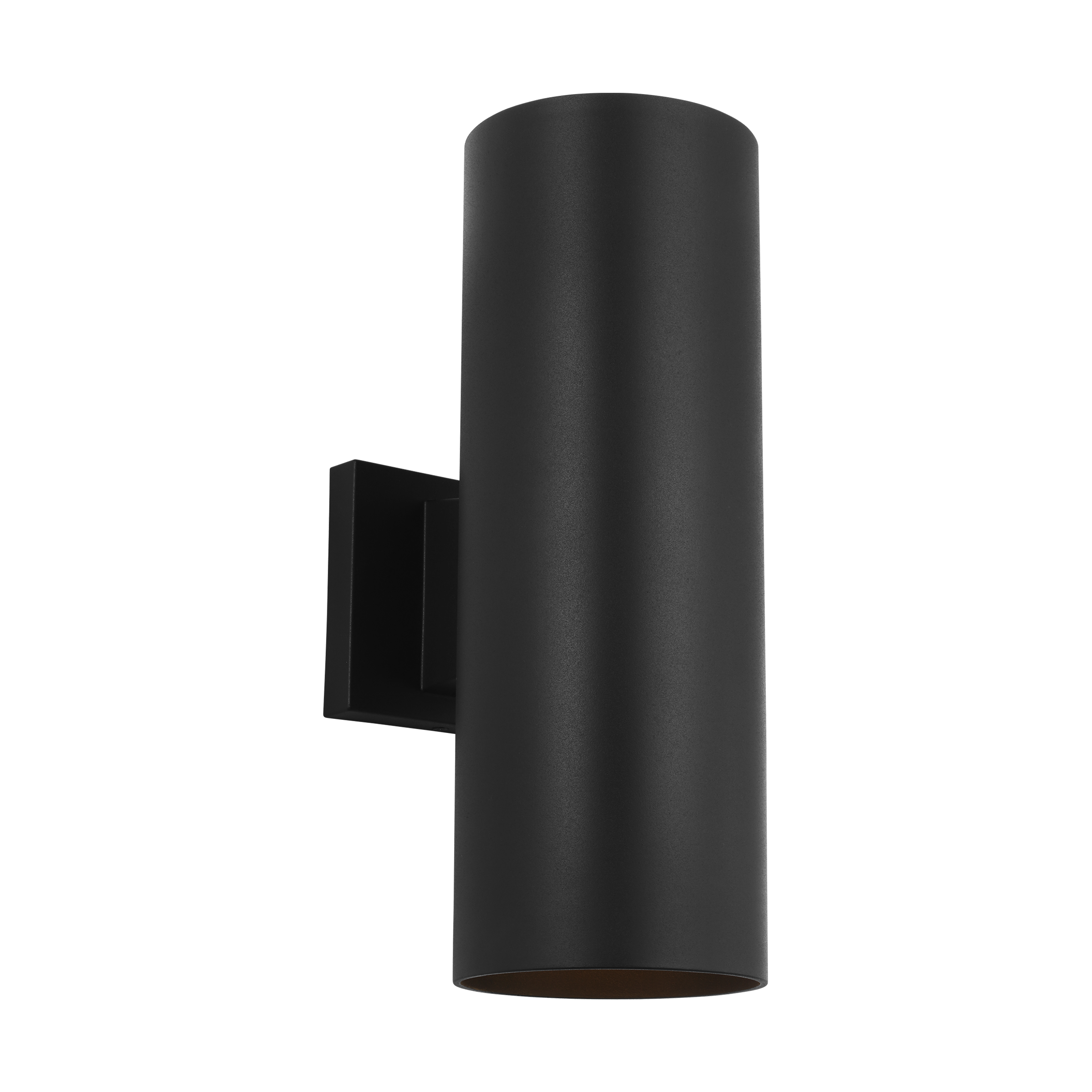 Outdoor Cylinders Medium Two Light Wall Lantern Textured Black
