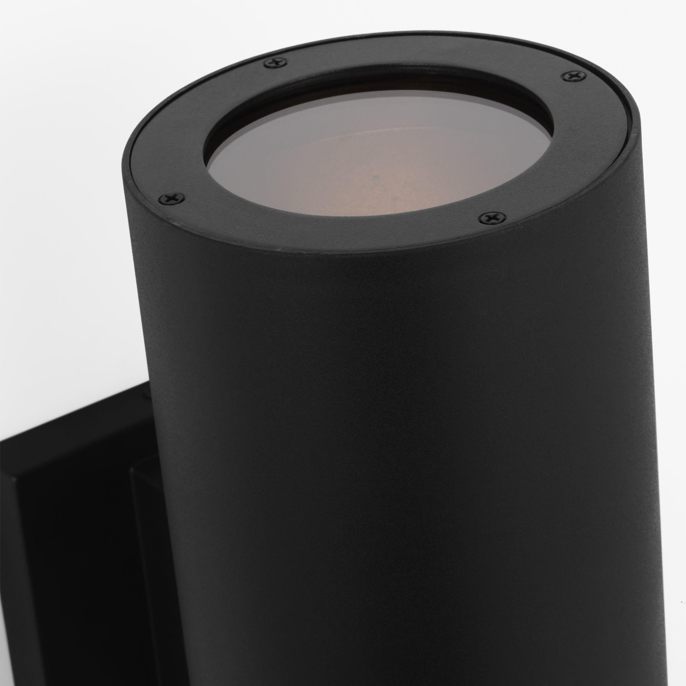 Outdoor Cylinders Medium Two Light Wall Lantern Textured Black