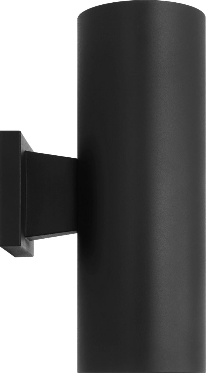 Outdoor Cylinders Medium Two Light Wall Lantern Textured Black