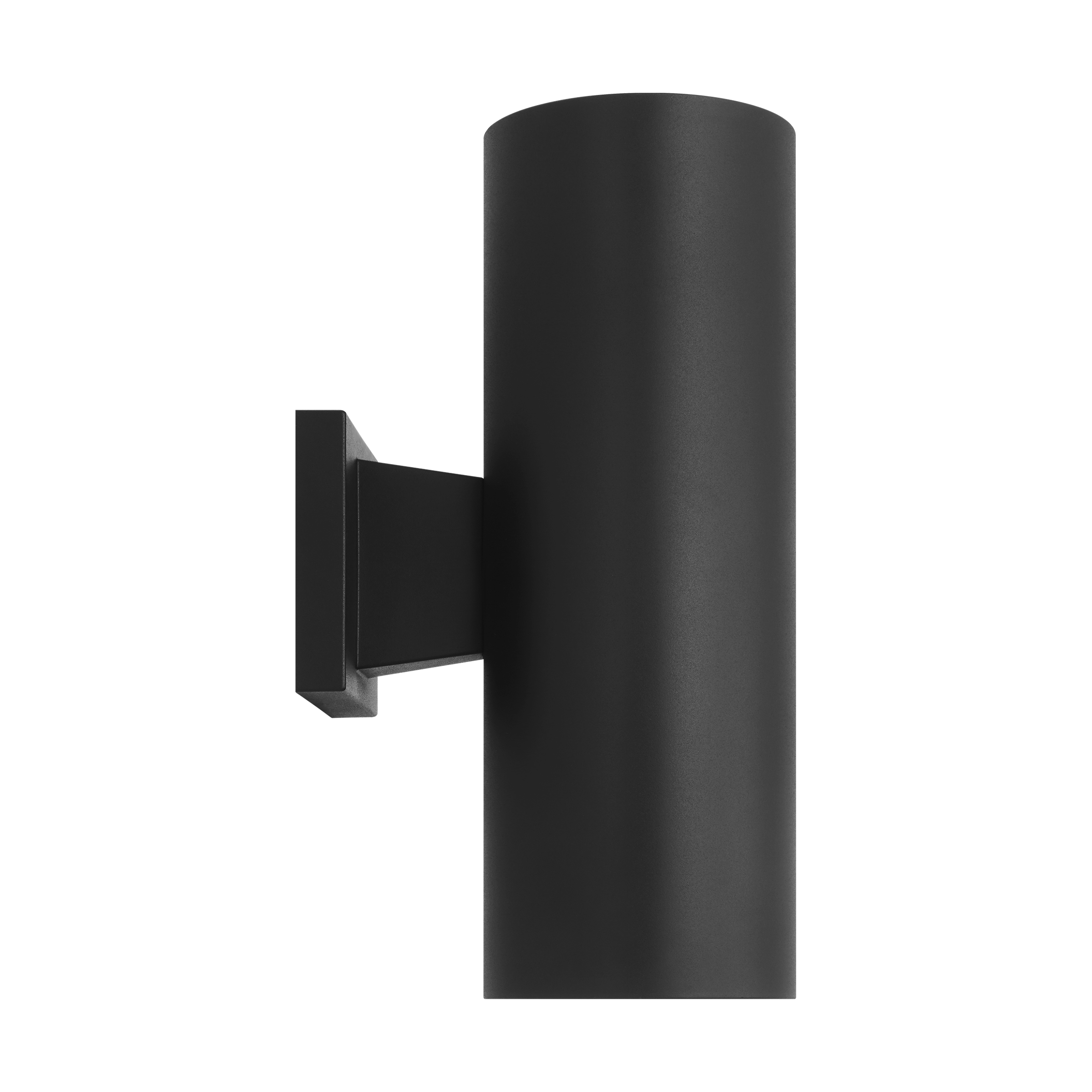 Outdoor Cylinders Medium Two Light Wall Lantern Textured Black