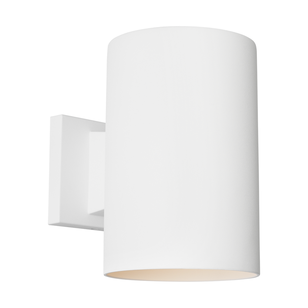 Outdoor Cylinders Medium One Light Wall Lantern Outdoor Textured White