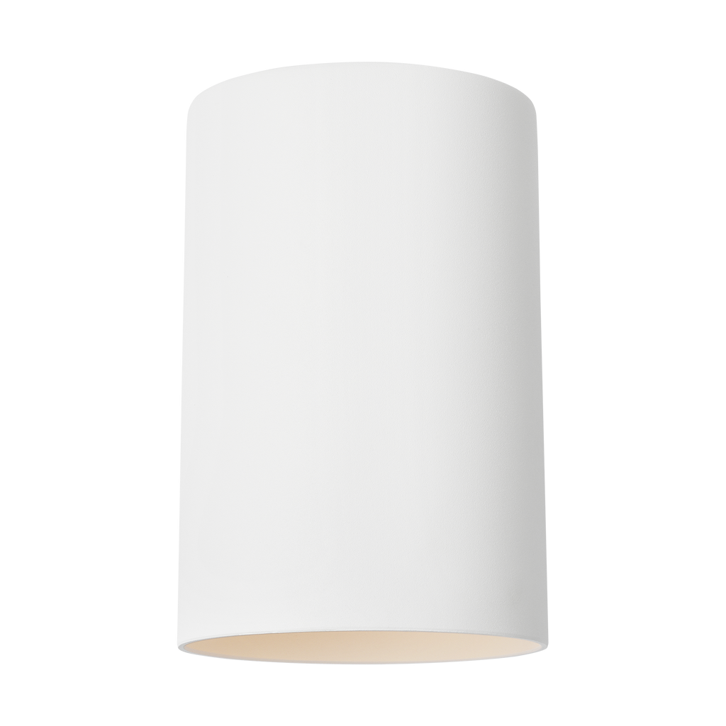 Outdoor Cylinders Medium One Light Wall Lantern Outdoor Textured White