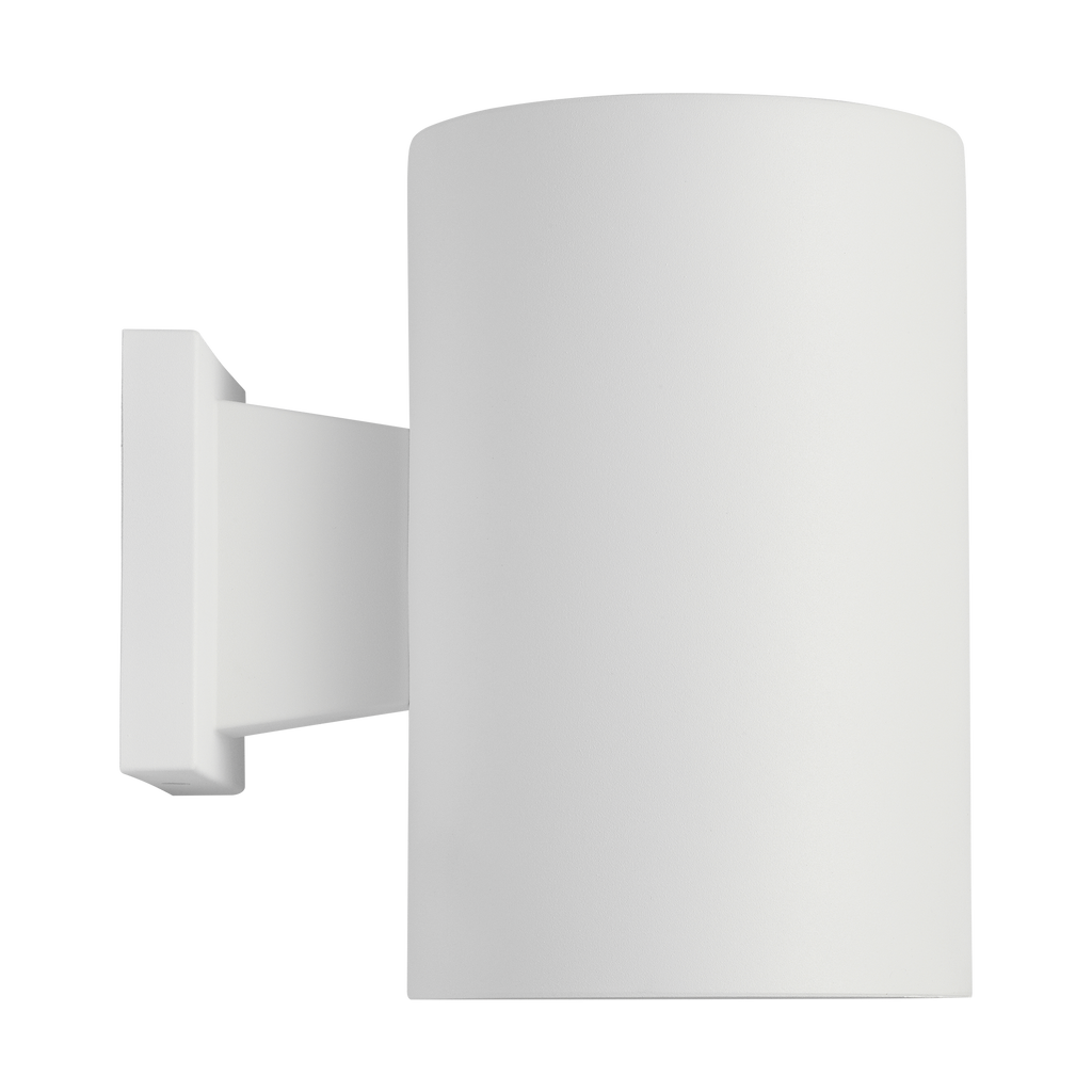 Outdoor Cylinders Medium One Light Wall Lantern Outdoor Textured White