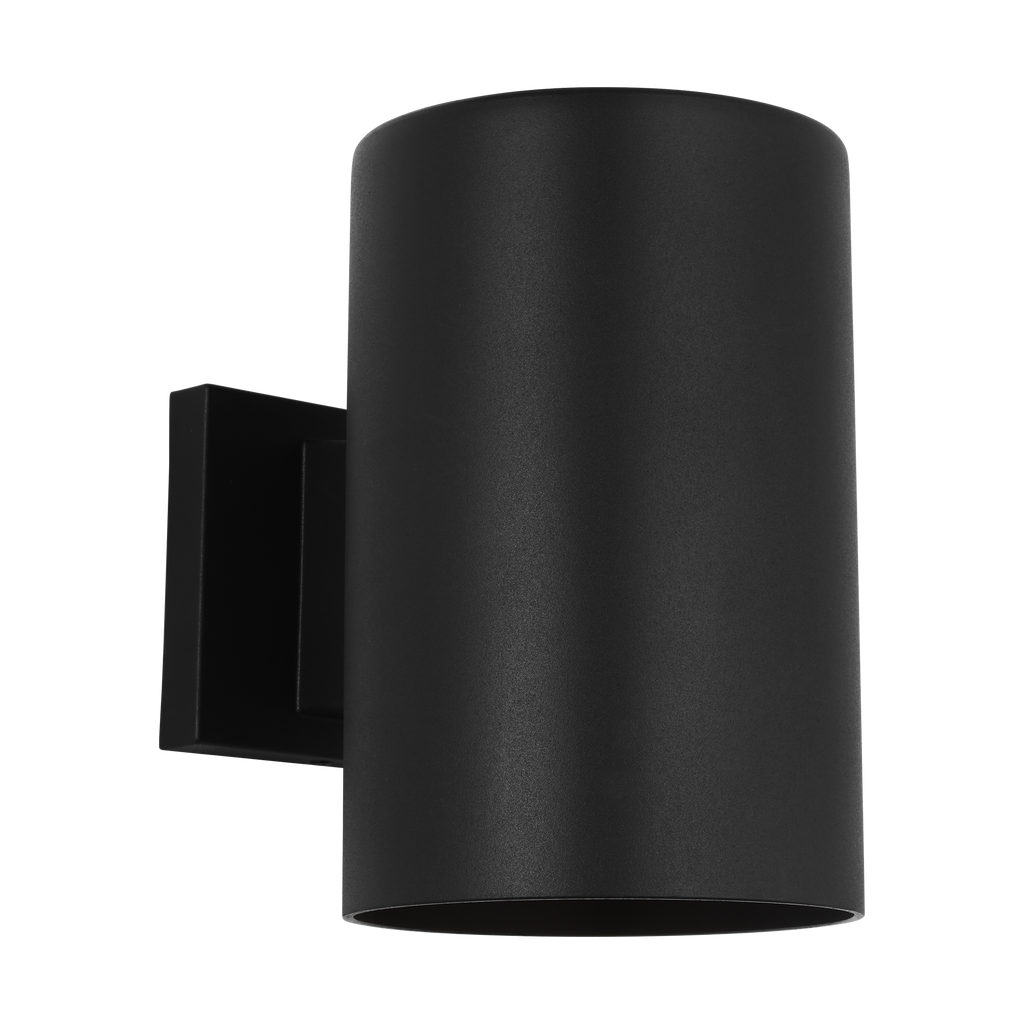 Outdoor Cylinders Medium One Light Wall Lantern Textured Black
