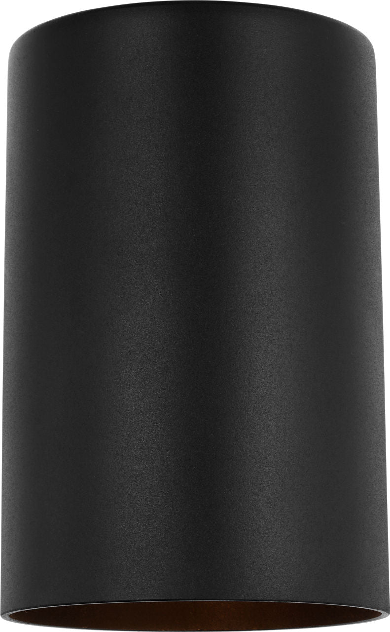 Outdoor Cylinders Medium One Light Wall Lantern Textured Black