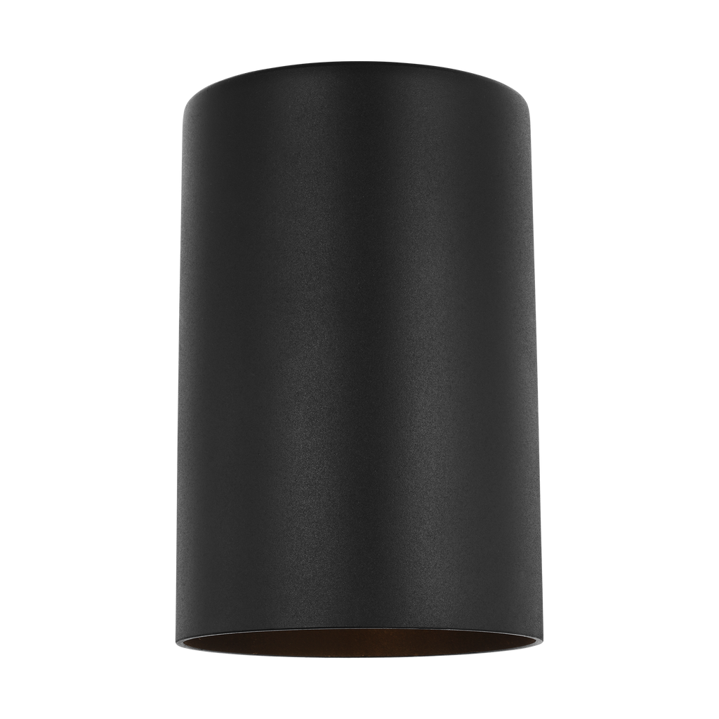 Outdoor Cylinders Medium One Light Wall Lantern Textured Black