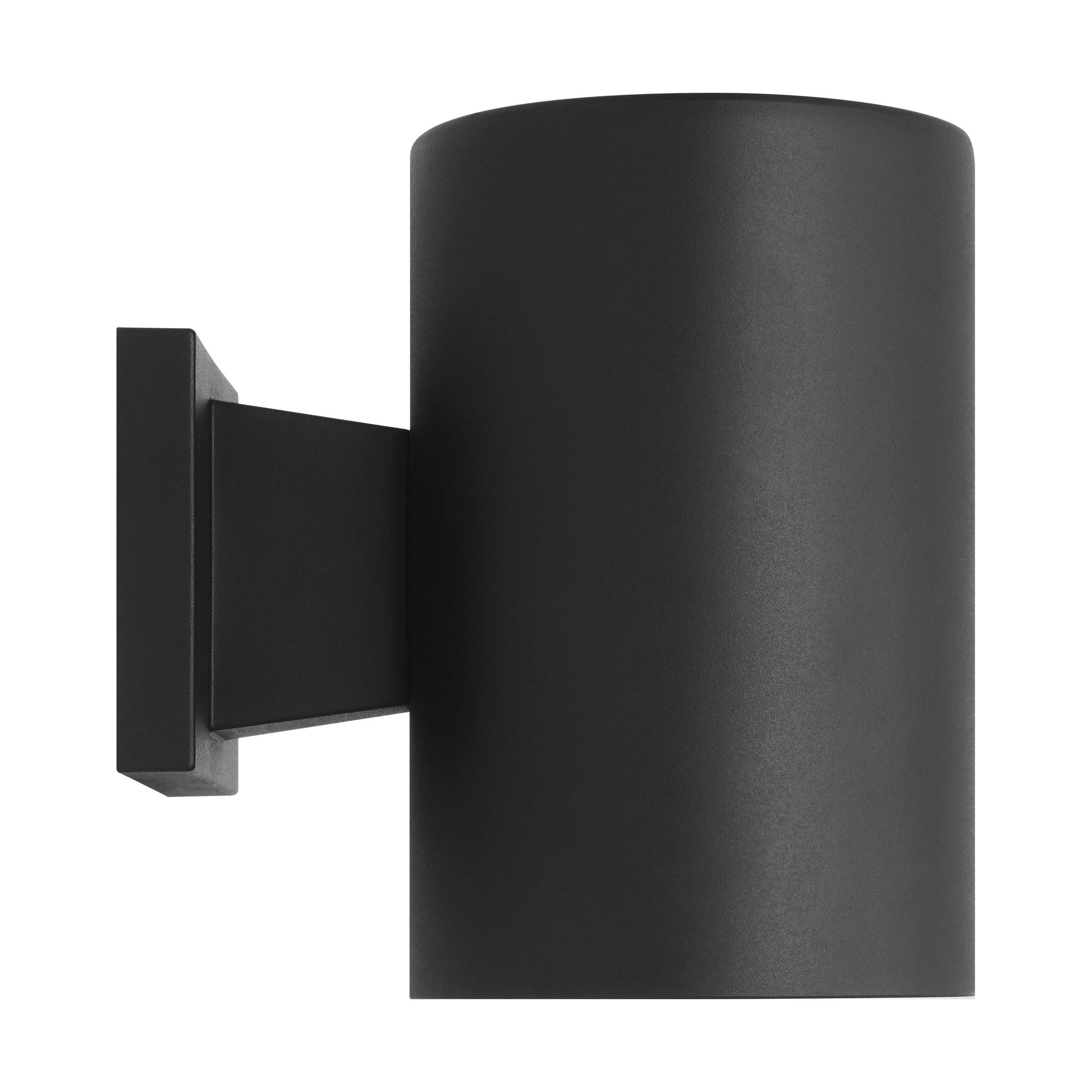Outdoor Cylinders Medium One Light Wall Lantern Textured Black