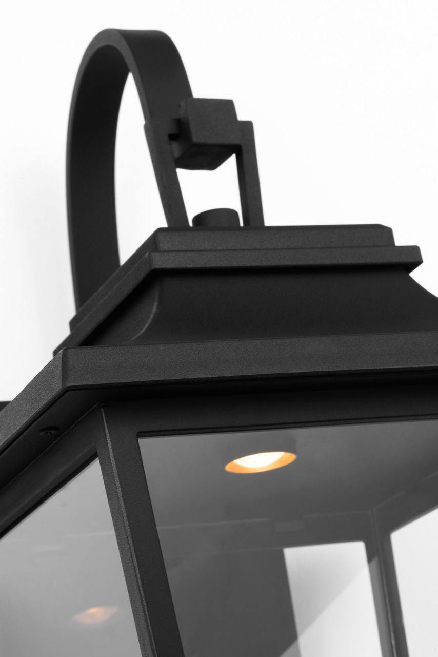 Warren Medium Lantern Textured Black Bulbs Inc