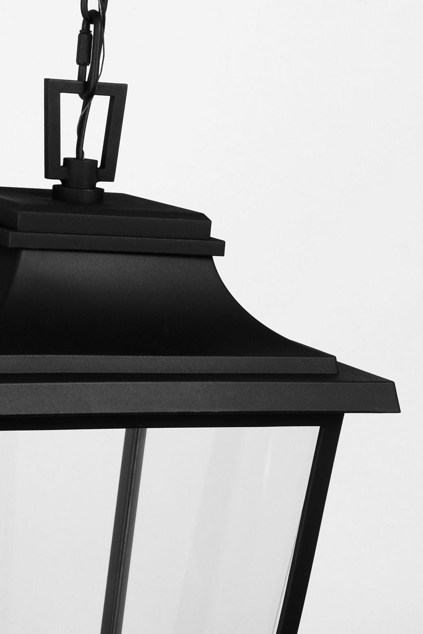 Warren Hanging Lantern Textured Black Bulbs Inc