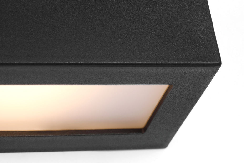 Kukei Small LED Wall Lantern Textured Black Bulbs Inc