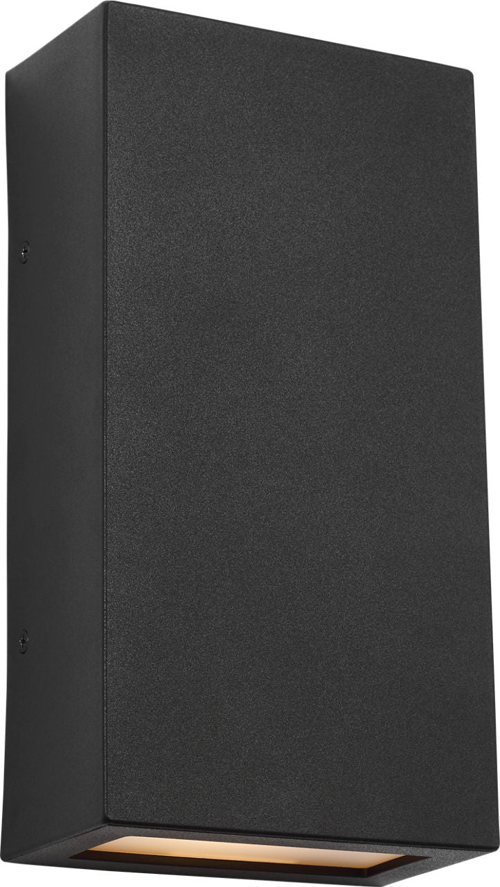 Kukei Large LED Wall Lantern Textured Black Bulbs Inc