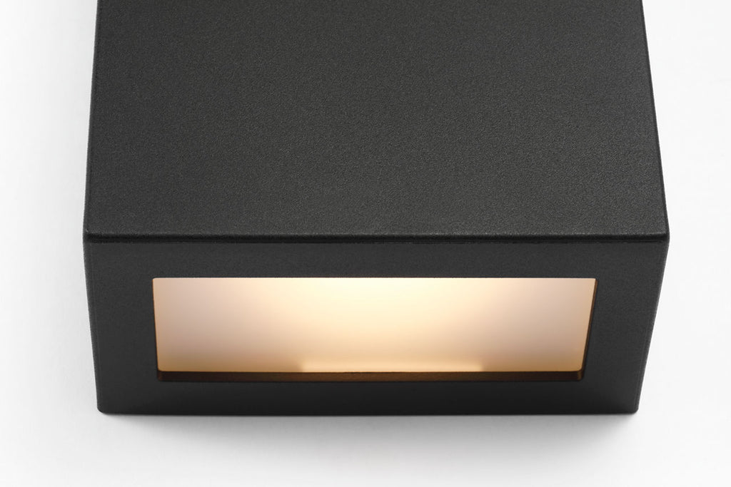 Kukei Large LED Wall Lantern Textured Black Bulbs Inc