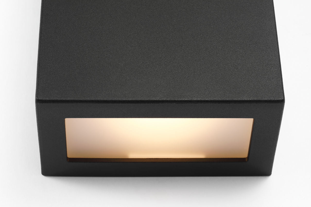 Kukei Large LED Wall Lantern Textured Black Bulbs Inc