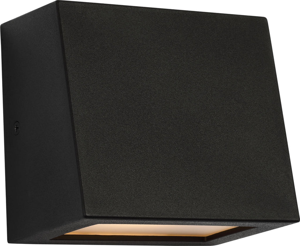 Kakudo Small LED Wall Lantern Textured Black Bulbs Inc