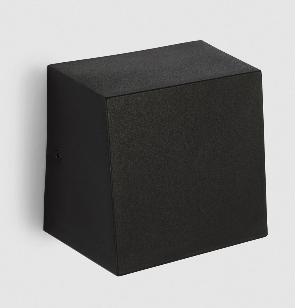 Kakudo Small LED Wall Lantern Textured Black Bulbs Inc