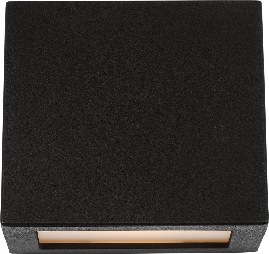 Kakudo Small LED Wall Lantern Textured Black Bulbs Inc