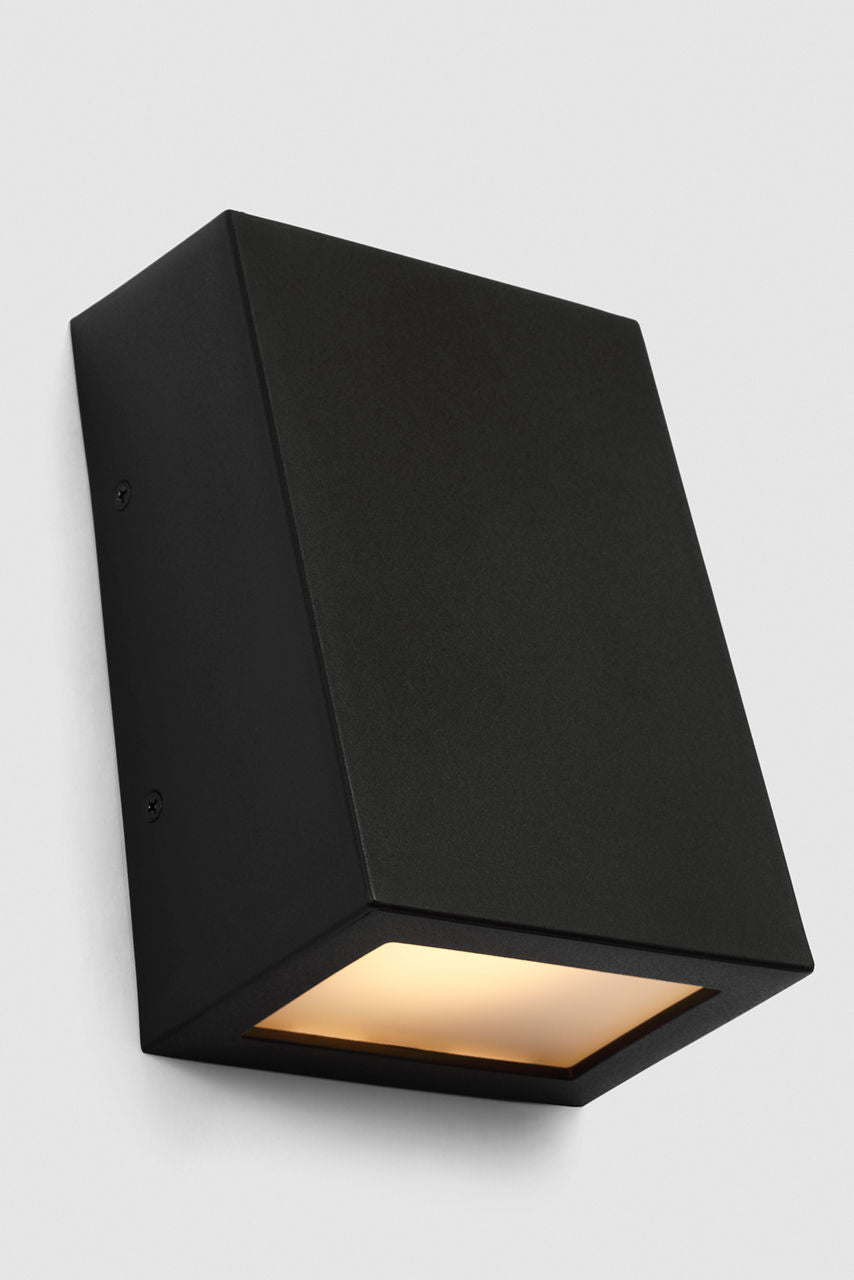 Kakudo Medium LED Wall Lantern Textured Black Bulbs Inc