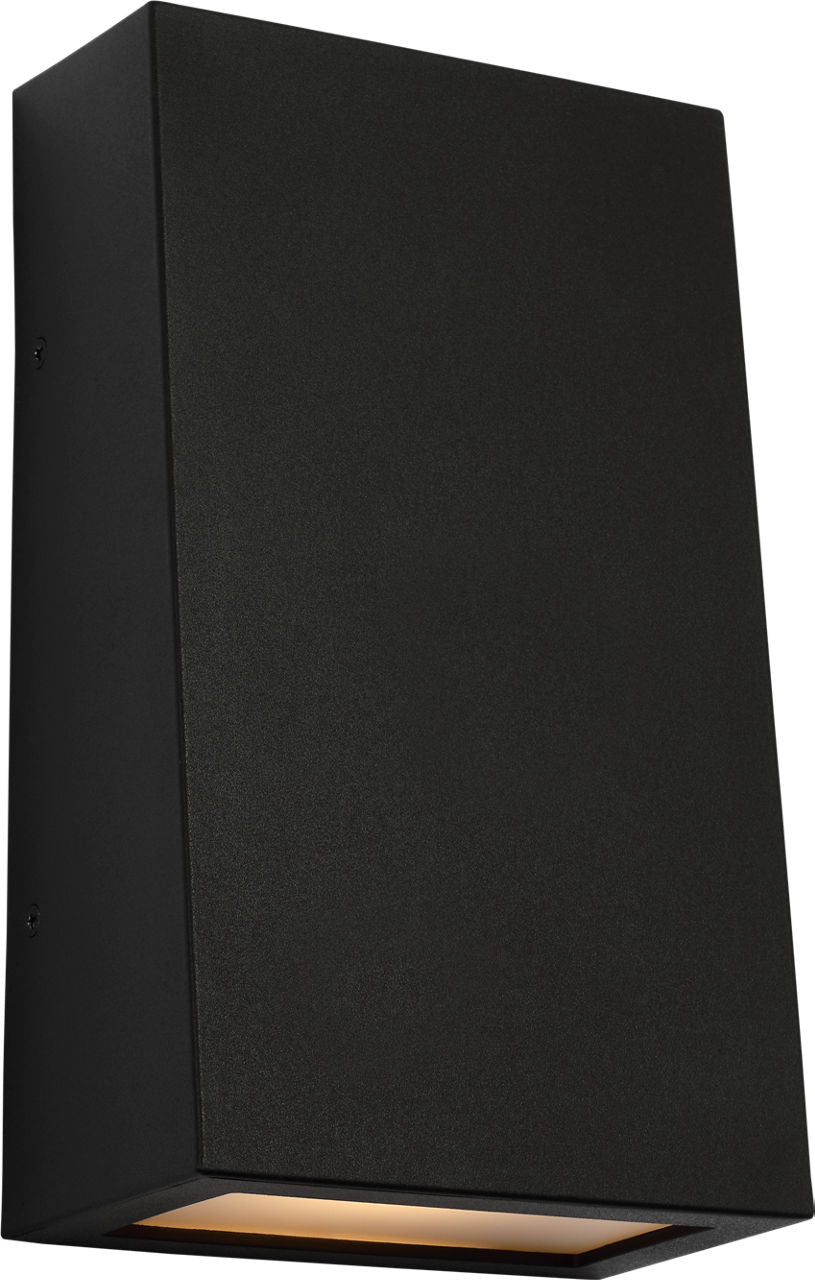 Kakudo Large LED Wall Lantern Textured Black Bulbs Inc